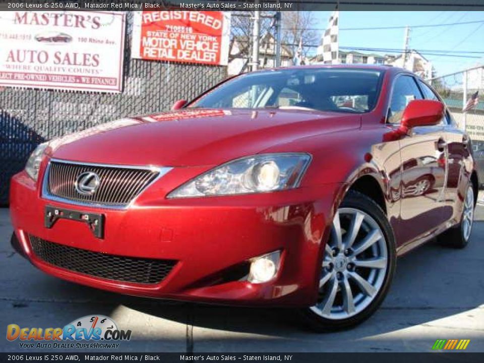 2006 Lexus IS 250 AWD Matador Red Mica / Black Photo #2
