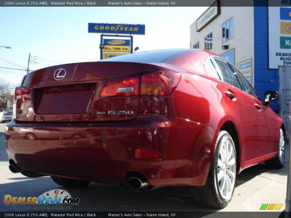 2006 Lexus IS 250 AWD Matador Red Mica / Black Photo #8