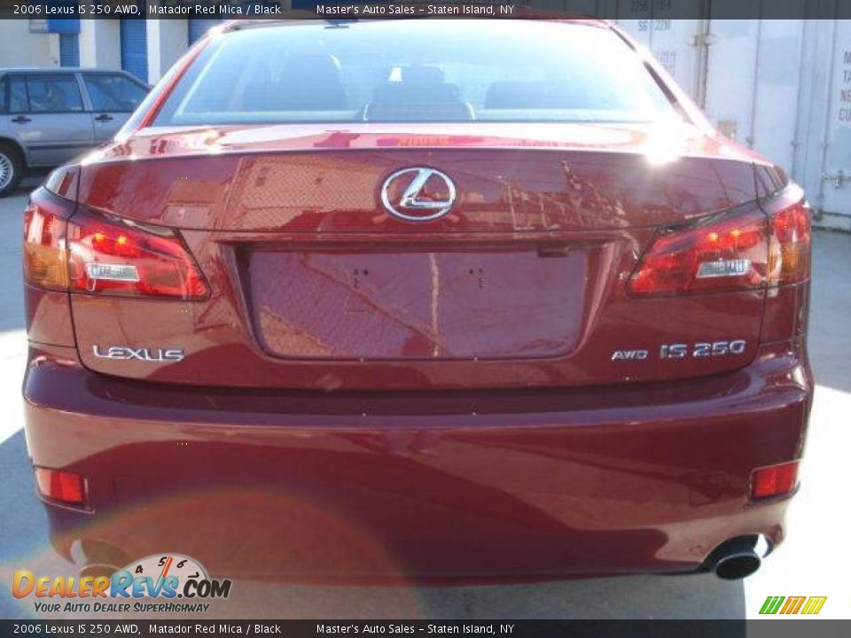 2006 Lexus IS 250 AWD Matador Red Mica / Black Photo #12