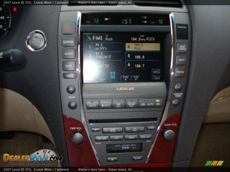 2007 Lexus ES 350 Crystal White / Cashmere Photo #17