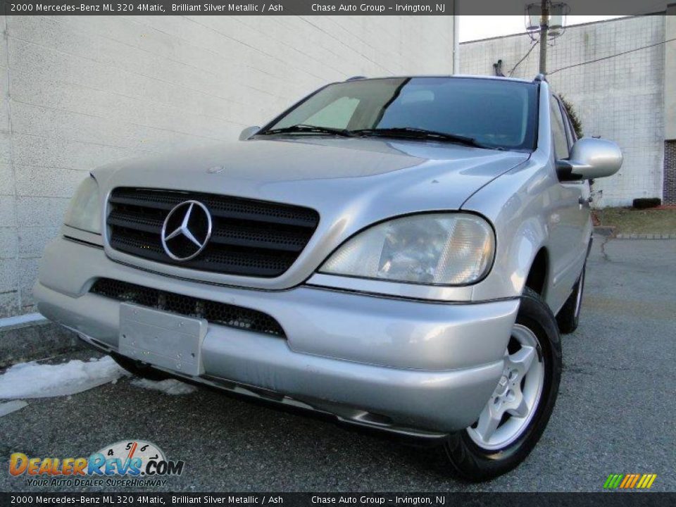 2000 Mercedes-Benz ML 320 4Matic Brilliant Silver Metallic / Ash Photo #1