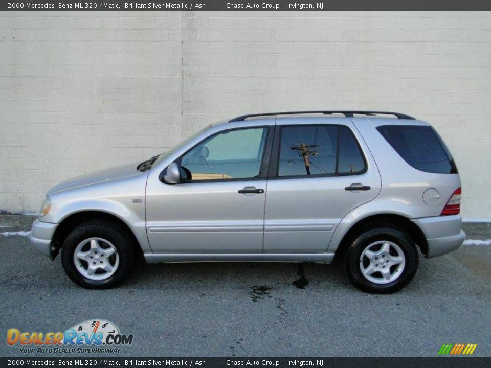 2000 Mercedes-Benz ML 320 4Matic Brilliant Silver Metallic / Ash Photo #2