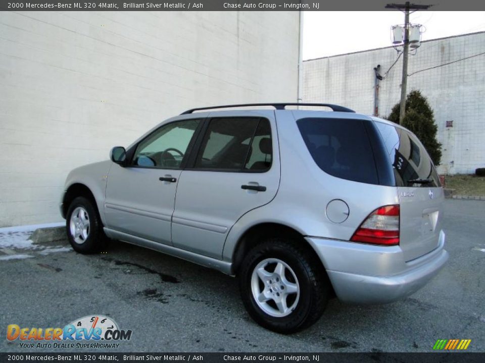 2000 Mercedes-Benz ML 320 4Matic Brilliant Silver Metallic / Ash Photo #8