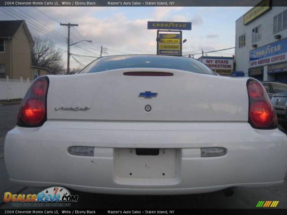 2004 Chevrolet Monte Carlo LS White / Ebony Black Photo #7