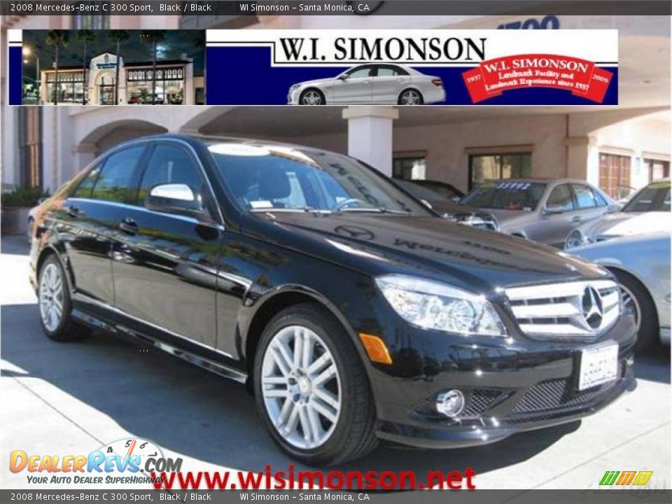 2008 Mercedes-Benz C 300 Sport Black / Black Photo #1