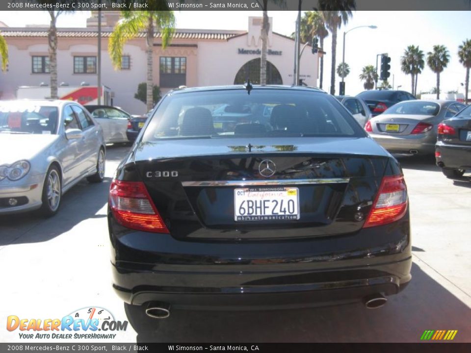 2008 Mercedes-Benz C 300 Sport Black / Black Photo #4