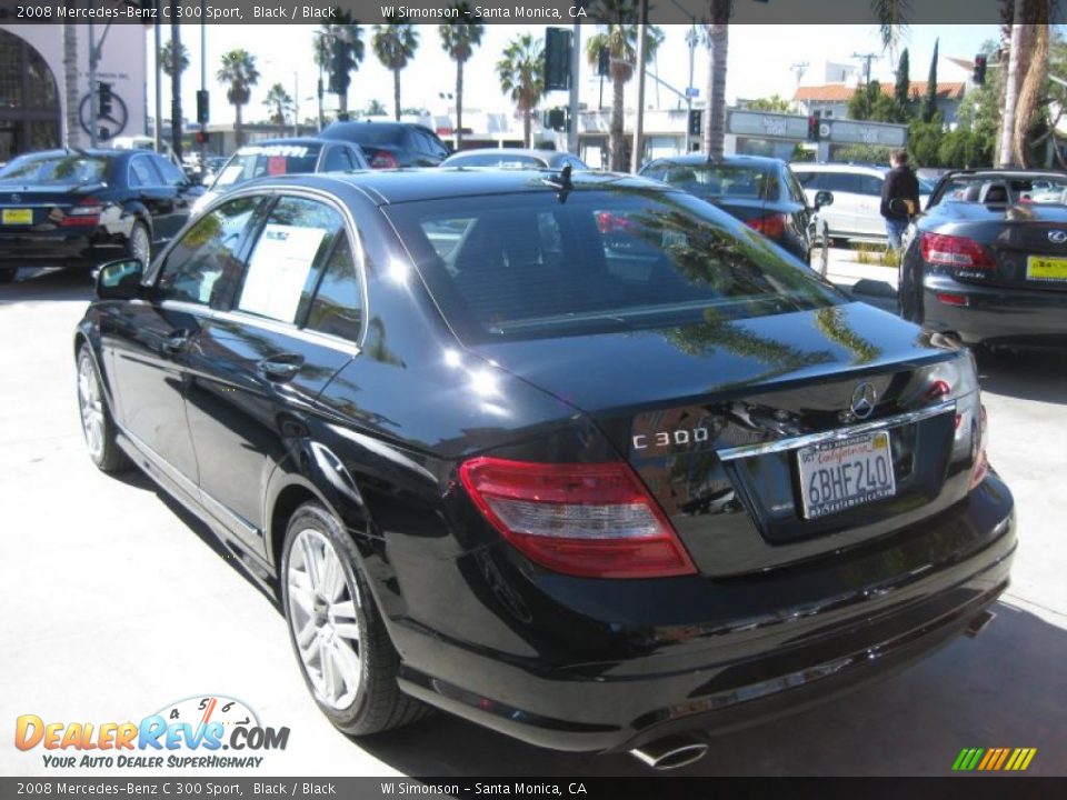 2008 Mercedes-Benz C 300 Sport Black / Black Photo #5