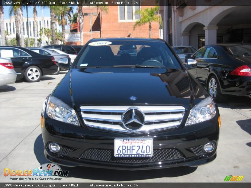 2008 Mercedes-Benz C 300 Sport Black / Black Photo #7