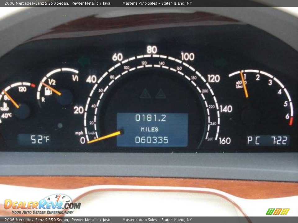 2006 Mercedes-Benz S 350 Sedan Pewter Metallic / Java Photo #21