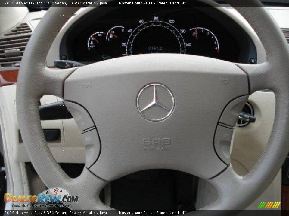 2006 Mercedes-Benz S 350 Sedan Pewter Metallic / Java Photo #22