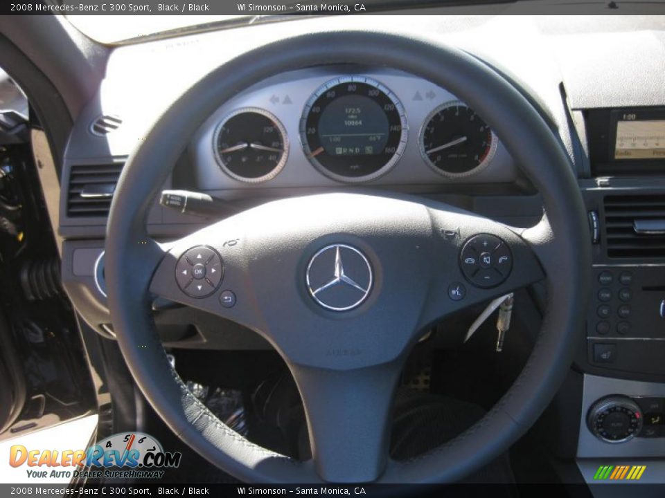 2008 Mercedes-Benz C 300 Sport Black / Black Photo #17