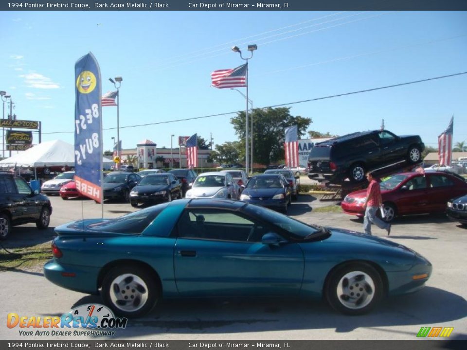 1994 Pontiac Firebird Coupe Dark Aqua Metallic / Black Photo #2