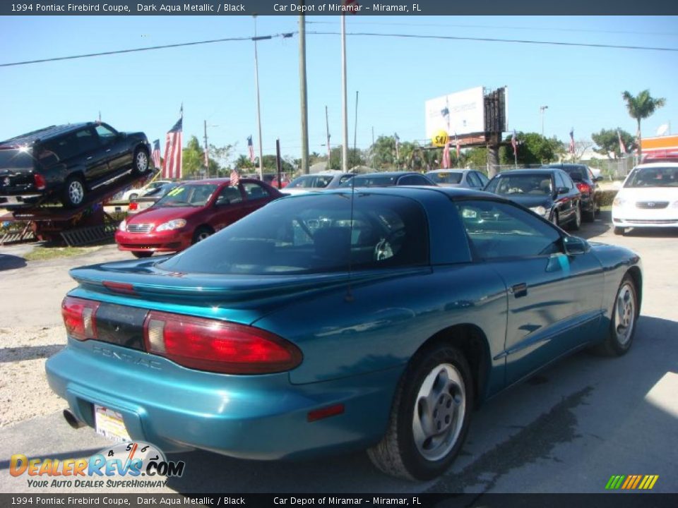 1994 Pontiac Firebird Coupe Dark Aqua Metallic / Black Photo #3