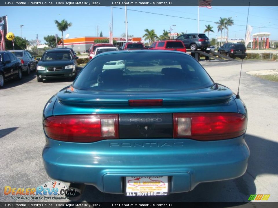 1994 Pontiac Firebird Coupe Dark Aqua Metallic / Black Photo #4