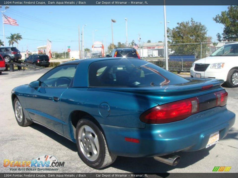 1994 Pontiac Firebird Coupe Dark Aqua Metallic / Black Photo #5
