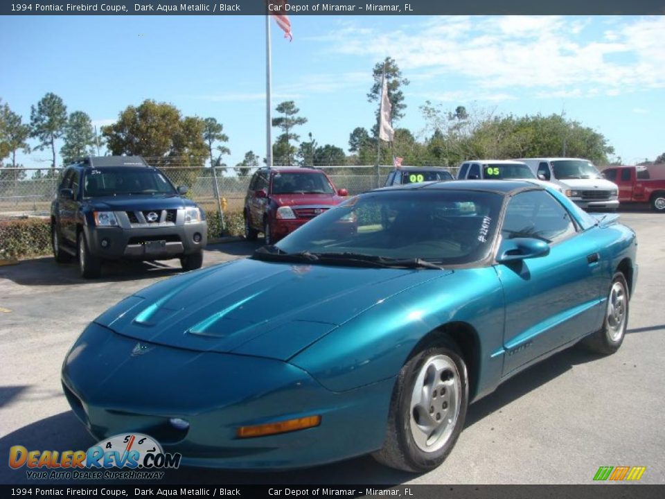 1994 Pontiac Firebird Coupe Dark Aqua Metallic / Black Photo #7