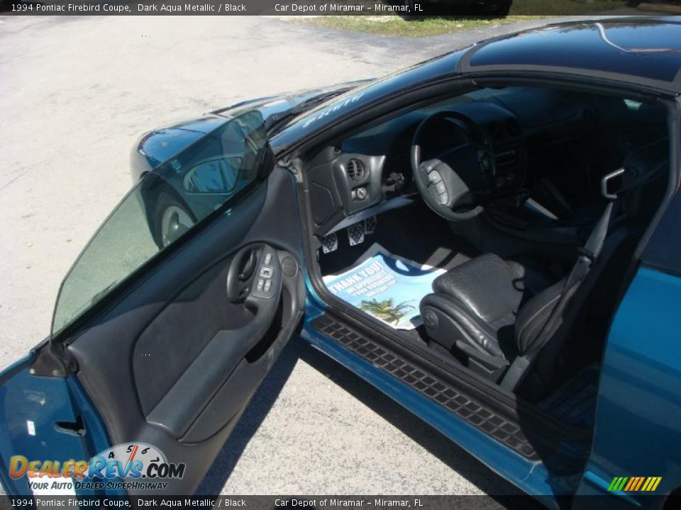 1994 Pontiac Firebird Coupe Dark Aqua Metallic / Black Photo #9