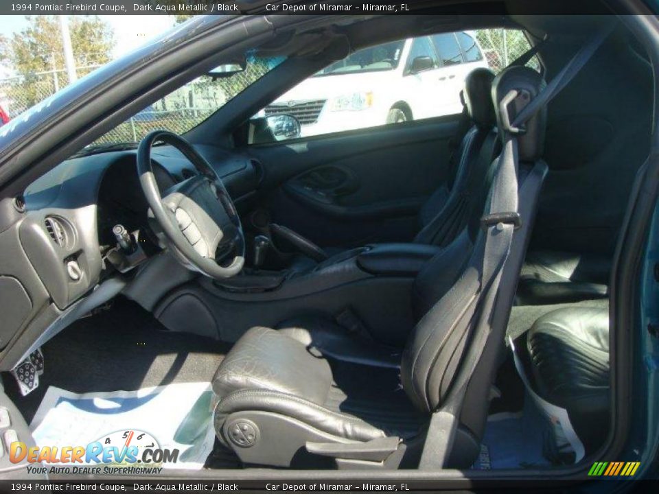1994 Pontiac Firebird Coupe Dark Aqua Metallic / Black Photo #10