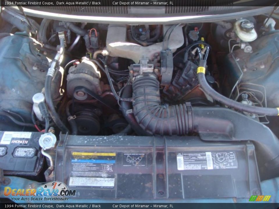 1994 Pontiac Firebird Coupe Dark Aqua Metallic / Black Photo #15