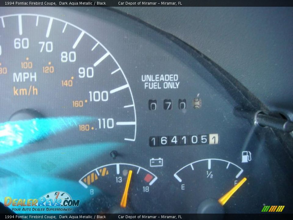 1994 Pontiac Firebird Coupe Dark Aqua Metallic / Black Photo #17