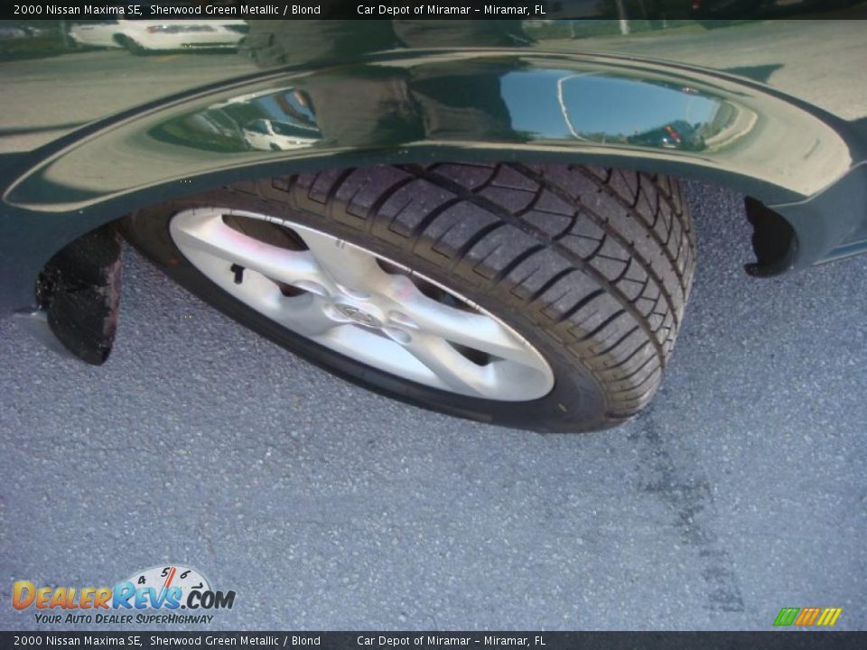 2000 Nissan Maxima SE Sherwood Green Metallic / Blond Photo #16