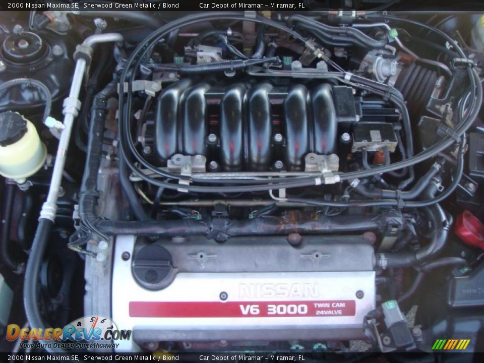 2000 Nissan Maxima SE Sherwood Green Metallic / Blond Photo #17