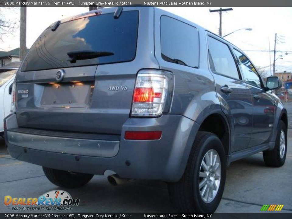 2008 Mercury Mariner V6 Premier 4WD Tungsten Grey Metallic / Stone Photo #6