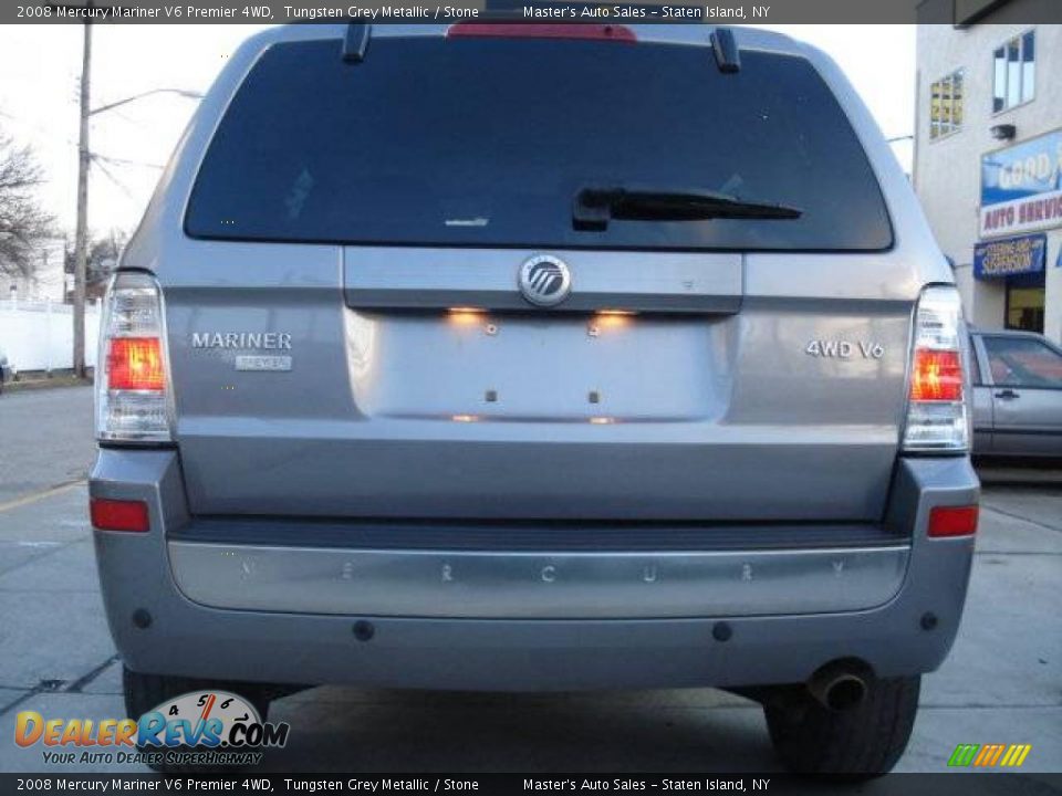 2008 Mercury Mariner V6 Premier 4WD Tungsten Grey Metallic / Stone Photo #8