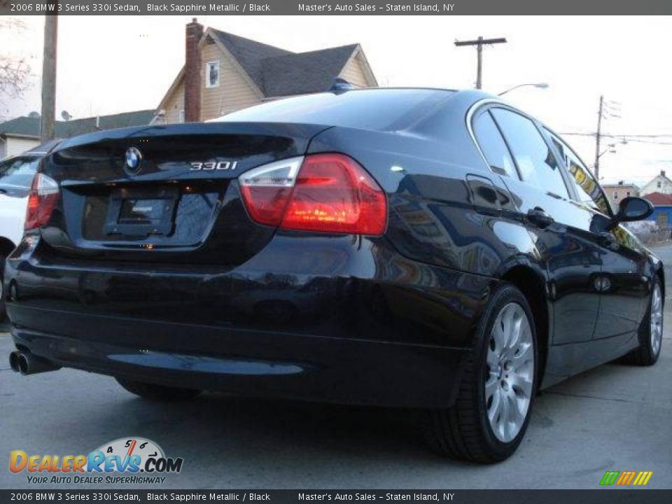 2006 BMW 3 Series 330i Sedan Black Sapphire Metallic / Black Photo #6