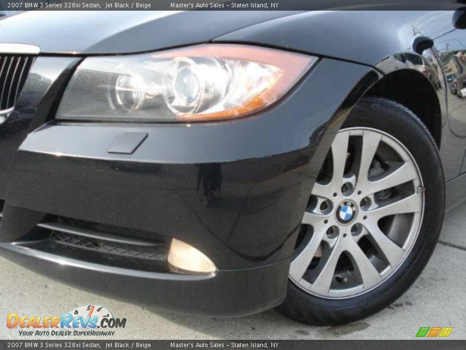 2007 BMW 3 Series 328xi Sedan Jet Black / Beige Photo #2