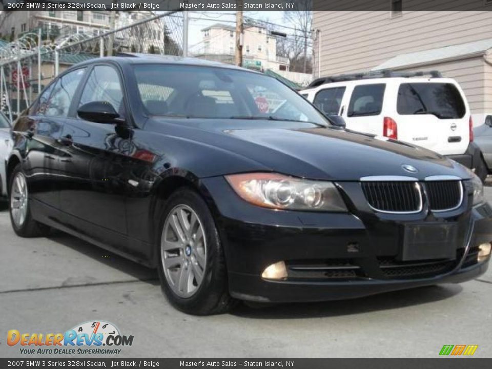 2007 BMW 3 Series 328xi Sedan Jet Black / Beige Photo #5