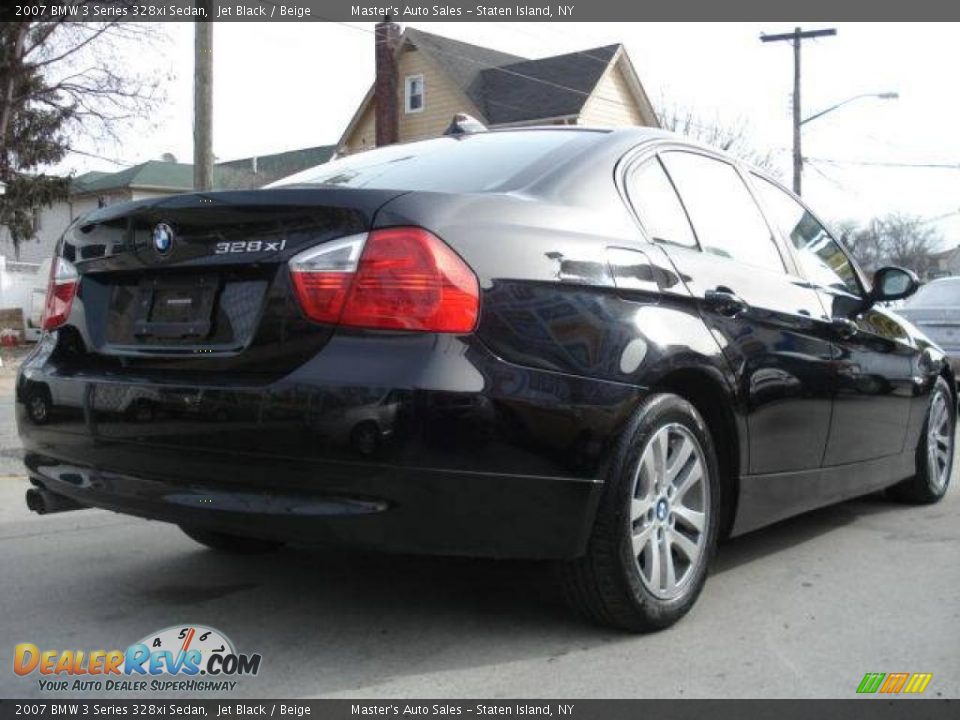 2007 BMW 3 Series 328xi Sedan Jet Black / Beige Photo #6