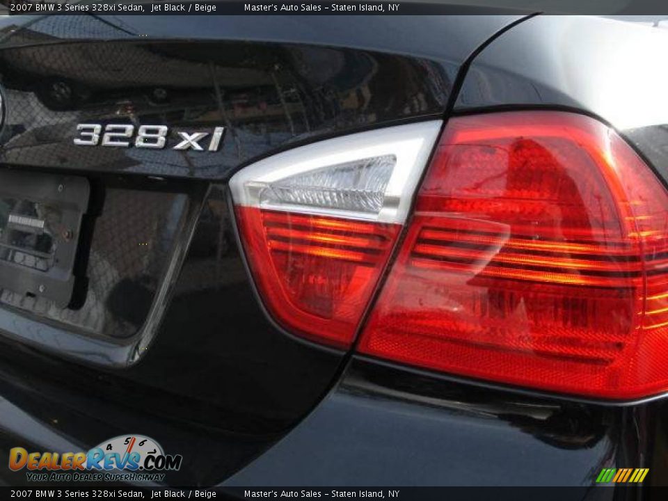 2007 BMW 3 Series 328xi Sedan Jet Black / Beige Photo #7