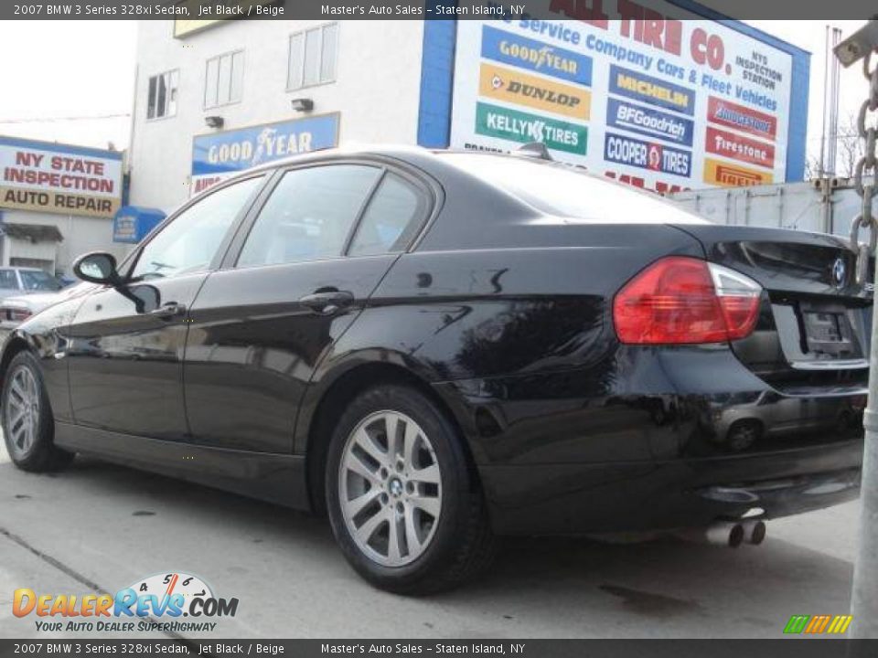 2007 BMW 3 Series 328xi Sedan Jet Black / Beige Photo #8