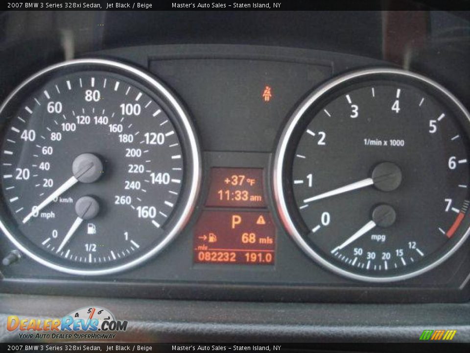 2007 BMW 3 Series 328xi Sedan Jet Black / Beige Photo #15