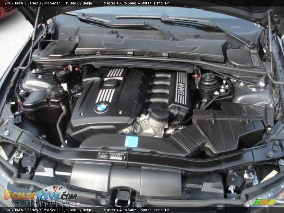 2007 BMW 3 Series 328xi Sedan Jet Black / Beige Photo #18