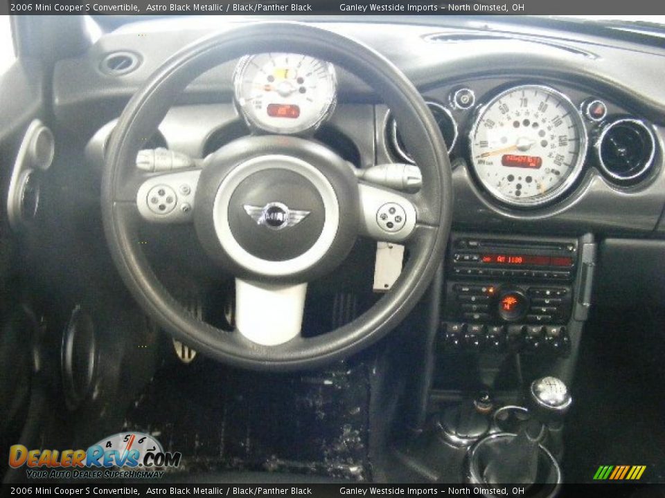 2006 Mini Cooper S Convertible Astro Black Metallic / Black/Panther Black Photo #15