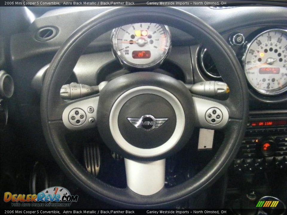 2006 Mini Cooper S Convertible Astro Black Metallic / Black/Panther Black Photo #16