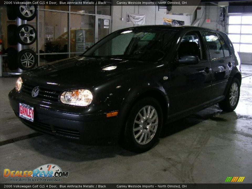 2006 Volkswagen Golf GLS 4 Door Blue Anthracite Metallic / Black Photo #1