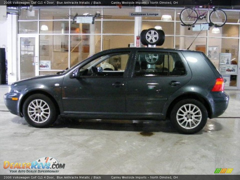 2006 Volkswagen Golf GLS 4 Door Blue Anthracite Metallic / Black Photo #2