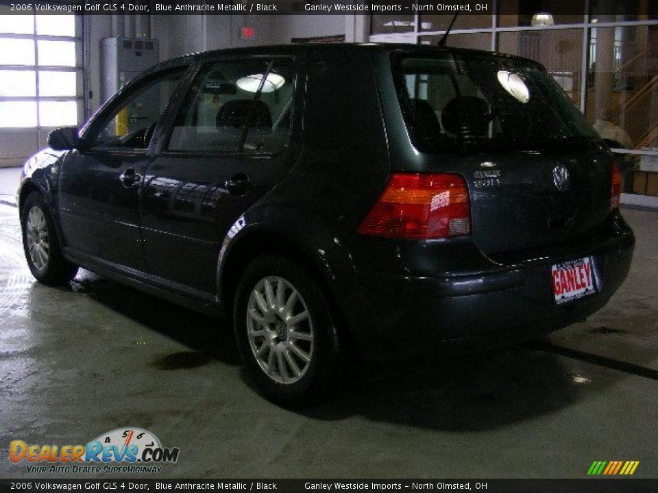 2006 Volkswagen Golf GLS 4 Door Blue Anthracite Metallic / Black Photo #3
