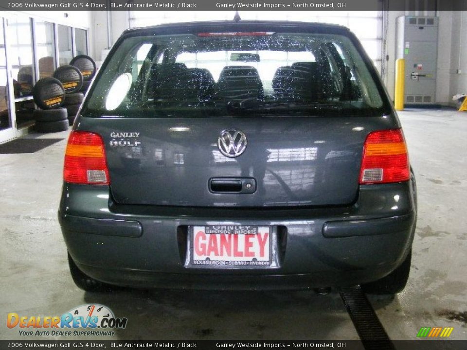 2006 Volkswagen Golf GLS 4 Door Blue Anthracite Metallic / Black Photo #4