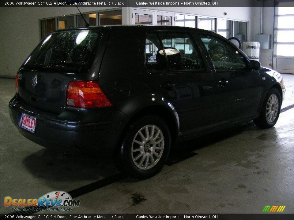 2006 Volkswagen Golf GLS 4 Door Blue Anthracite Metallic / Black Photo #5