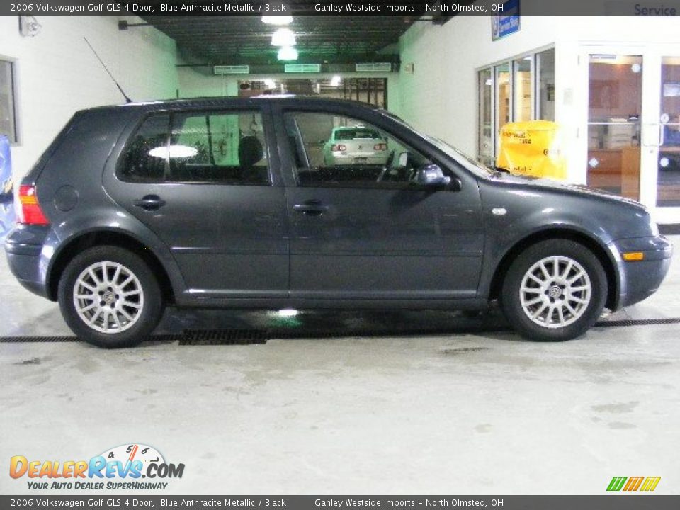 2006 Volkswagen Golf GLS 4 Door Blue Anthracite Metallic / Black Photo #6