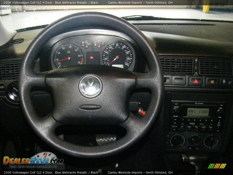 2006 Volkswagen Golf GLS 4 Door Blue Anthracite Metallic / Black Photo #14