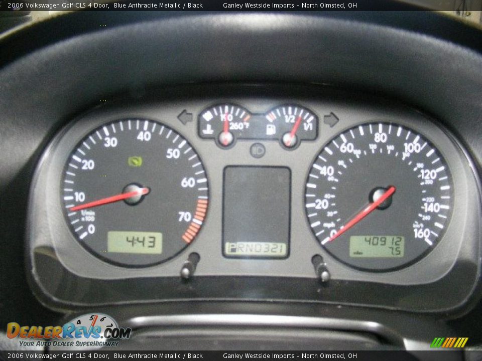 2006 Volkswagen Golf GLS 4 Door Blue Anthracite Metallic / Black Photo #16