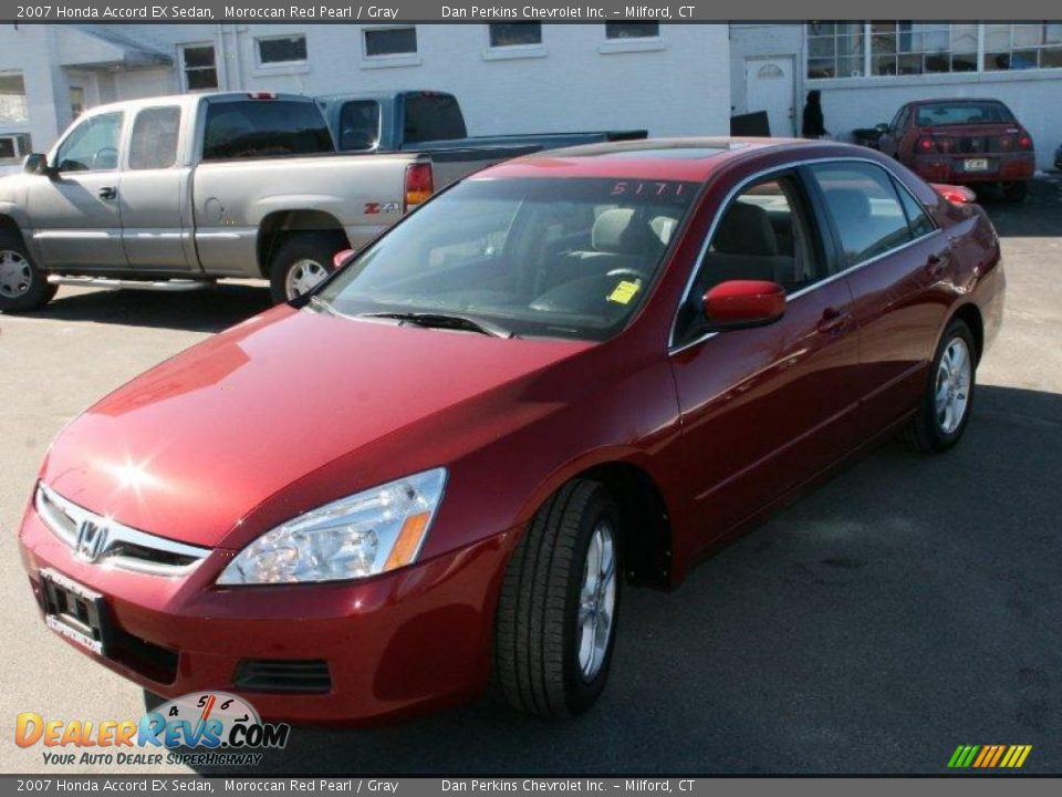 2007 Honda Accord EX Sedan Moroccan Red Pearl / Gray Photo #1