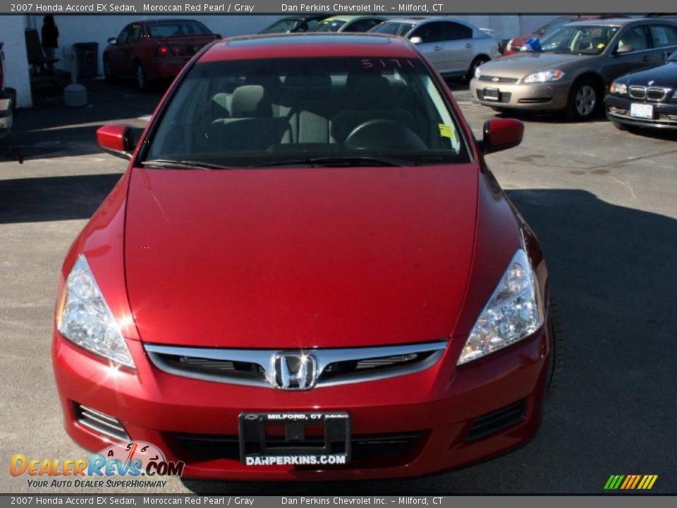 2007 Honda Accord EX Sedan Moroccan Red Pearl / Gray Photo #2