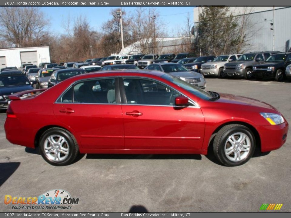 2007 Honda Accord EX Sedan Moroccan Red Pearl / Gray Photo #4