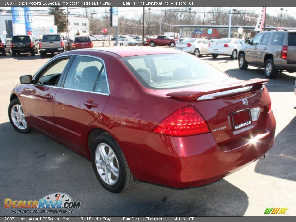 2007 Honda Accord EX Sedan Moroccan Red Pearl / Gray Photo #7